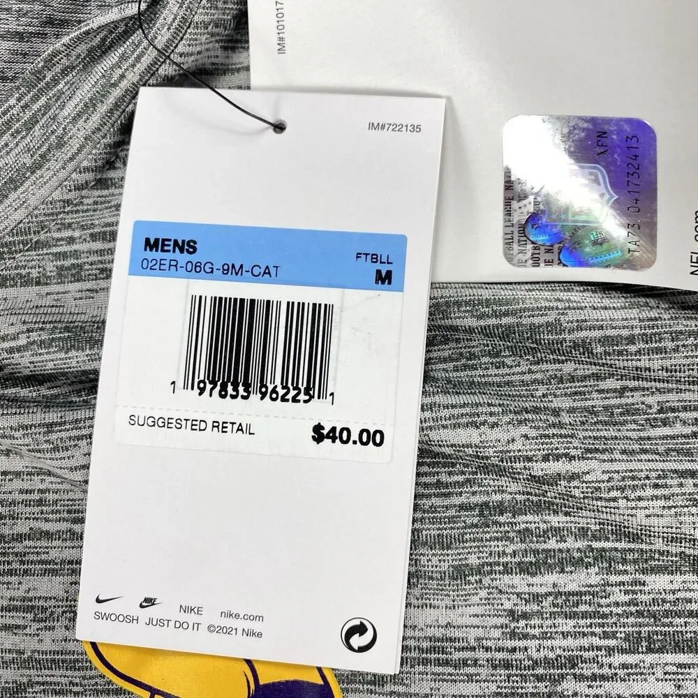 Minnesota Vikings Nike NFL On Field Dri-Fit Short Sleeve‎ Shirt MSRP $40